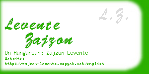 levente zajzon business card